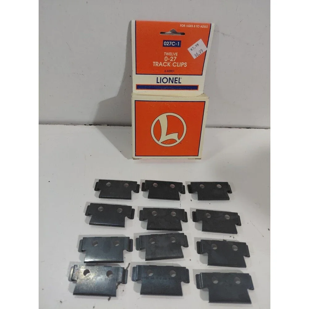 Lionel 6-62901 Electric Train O/27 Gauge Model Railroad Track Clips 12pk w/Box